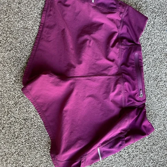 Purple Athleta Athletic Shorts with Liner - Picture 2 of 3